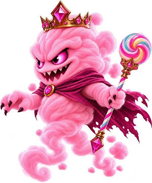 Candy Clop, the cotton candy monster